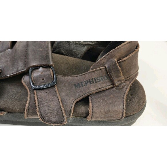 Mephisto men\'s Fisherman leather Comfort Sandal Dark Brown Size EU 46 US 12 main image 10